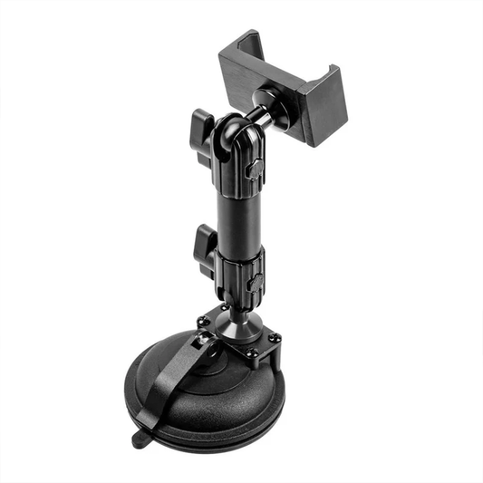 Heavy-Duty Suction Base Phone Mount, Telescopic Adjustable Arm Universal Smartphone Cradle Bracket Holder